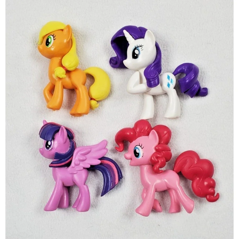 My Little Pony Figures Kids Good 4pc Lot Twilight‎ Pinkie Rarity Applejack toys